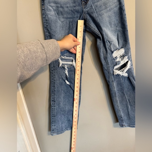 Lovervet by Vervet Blue Distressed Straight Leg Jeans - Picture 8 of 10